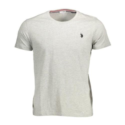 Broderet Logo T-shirt Bomuld Rund Hals