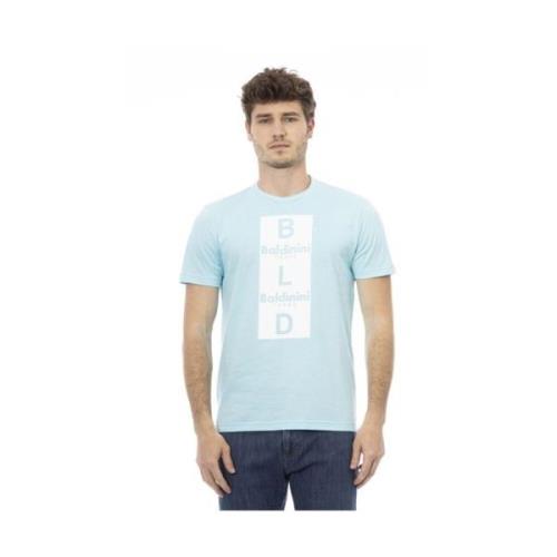 Elegant lyseblå bomuldst-shirt