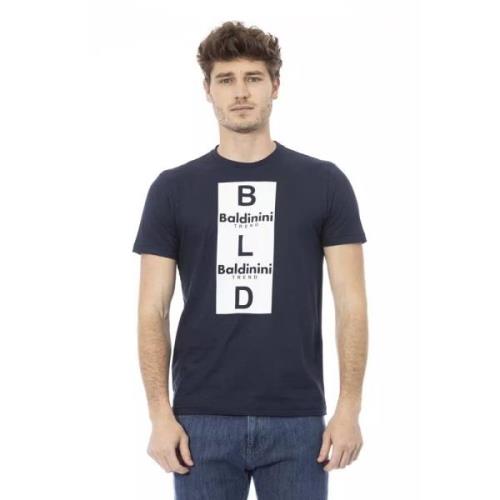 Blå Bomuld Casual T-shirt
