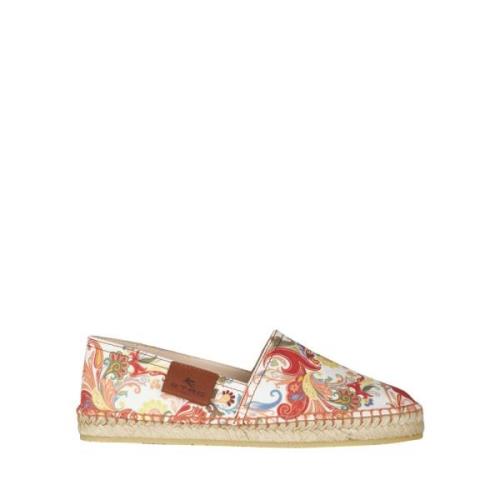 Hvide Blomsterprint Espadrilles Sko