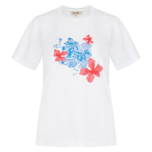 Hibiscus Print Bomuld T-shirt