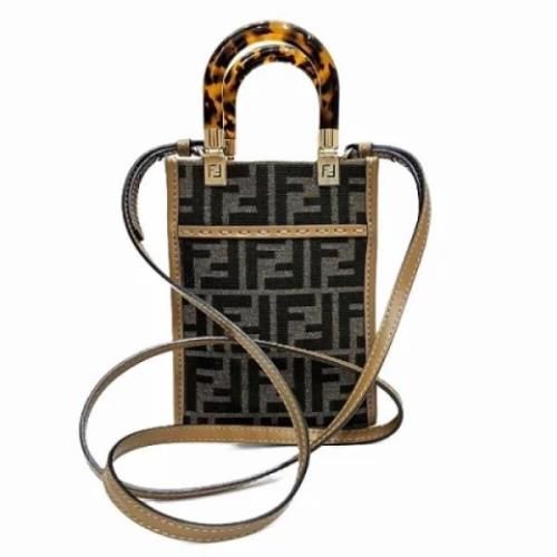 Pre-owned Stof fendi-tasker