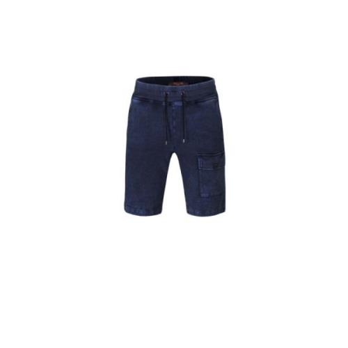 Indigo-Dyed Cotton Bermuda Shorts