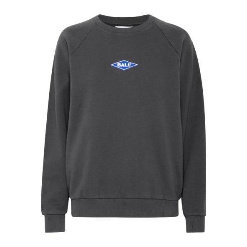 Raglan Crew Neck Sweatshirt Sort