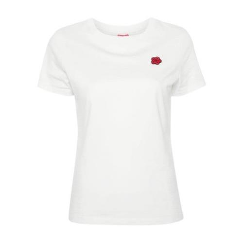 Blomster Motiv Logo Patch T-shirt