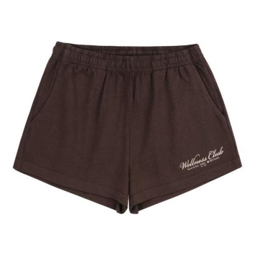 Brun Bomuld Disco Shorts med Logo