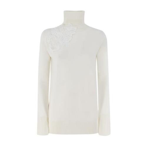 Blomstret Blonde Turtleneck Jumper