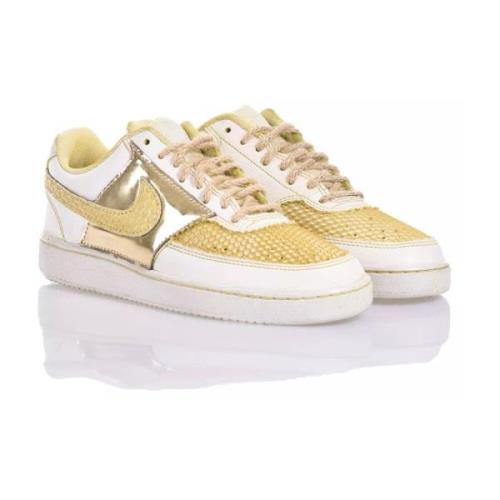 Håndlavet Beige Champagne Guld Sneakers