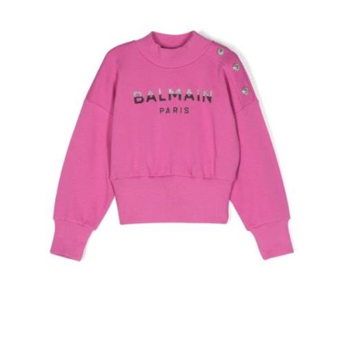 Fuchsia Sweater med Præget Logo