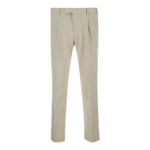 Beige Bomuld Bukser Slim Fit