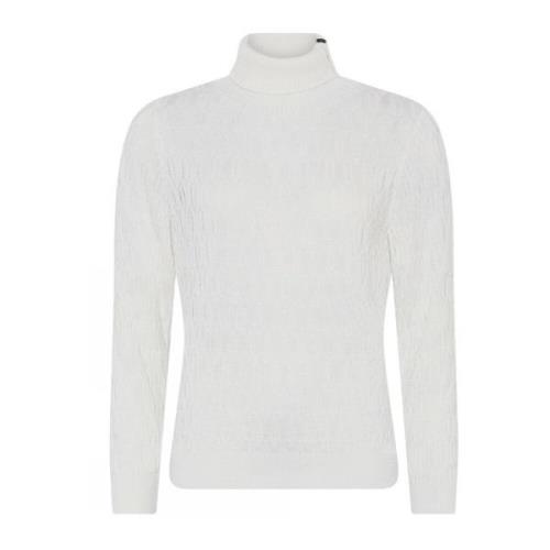 Cablestitch Turtleneck Bluse Off-White