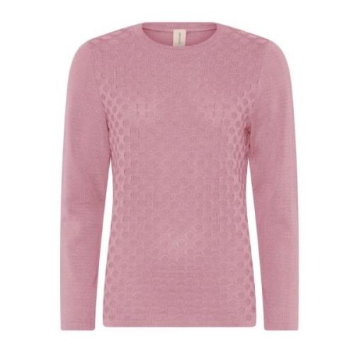 Prikstruktur Pullover Bluse Geranium