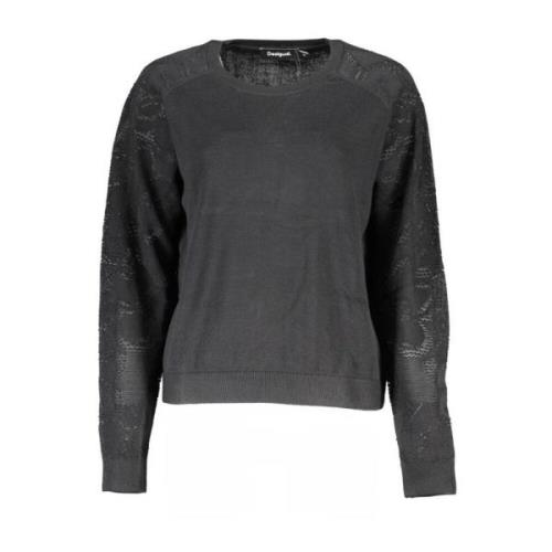 Sort Bomuld Crew Neck Sweater