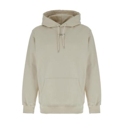 Beige Hoodie med Frontlomme