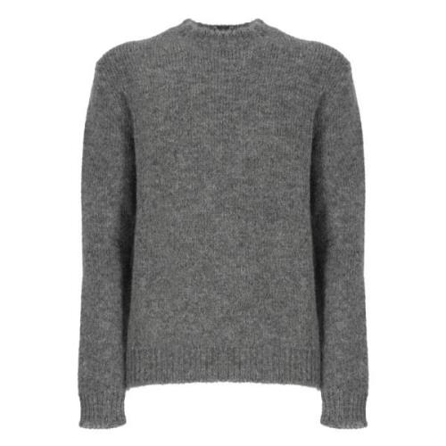 Grå Alpaka Crewneck Sweater