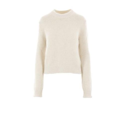 Beige Alpaca Uld Sweater