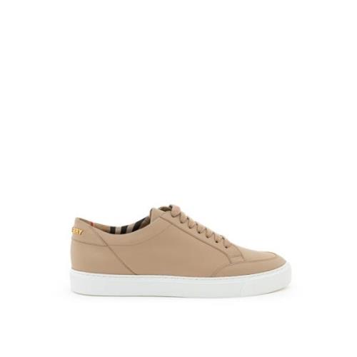 Beige Læder Sneaker