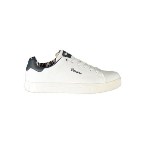 Sporty hvide polyester sneakers