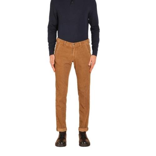 Velour Stribet Slim Fit Chino Bukser