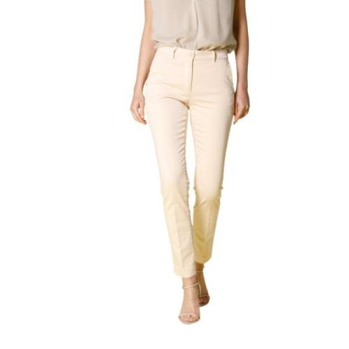 Slim Women's Chino Bukser i Stræk Satin