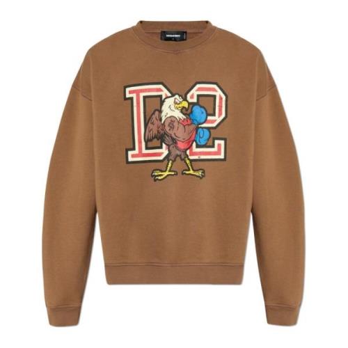 Sweatshirt med print