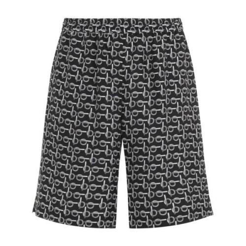 Sort Silke Print Shorts