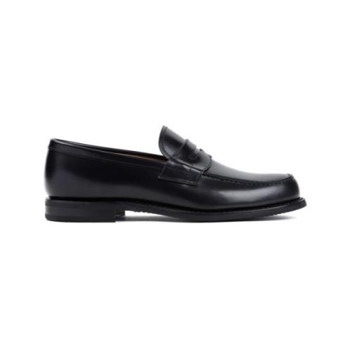 Sort Loafer Sko Elegant Stil