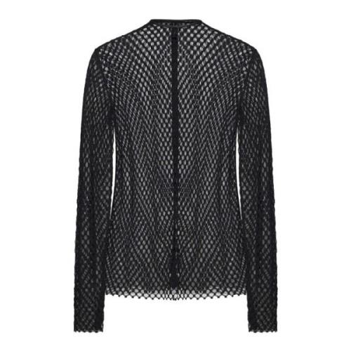 Gennemsigtig Mesh Top Sort