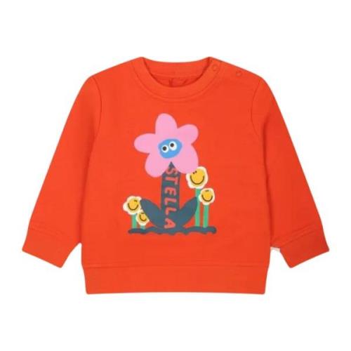 Orange Blomstret Sweater Børn