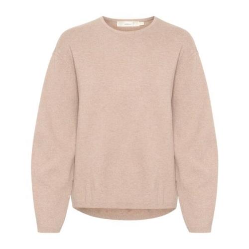 Blød Strik Pullover Sandy Grey Melange