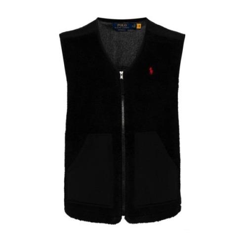 Sort Hi-Pile Fleece Vest Jakke