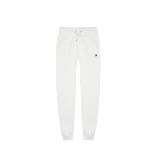 Hvide Sweatpants med Sporty Ribbed Talje