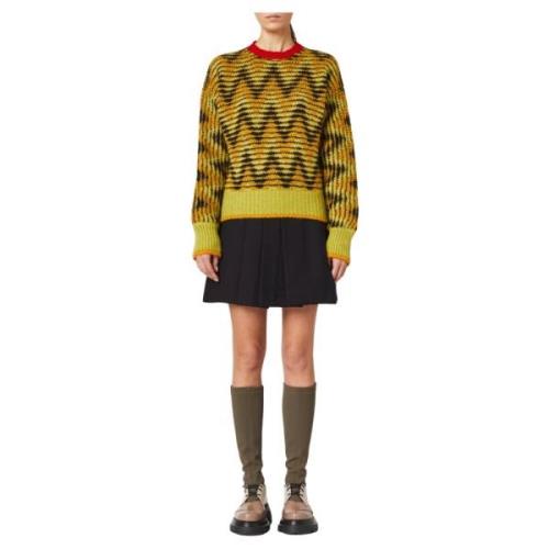 Chevron Jacquard Strik Sweater