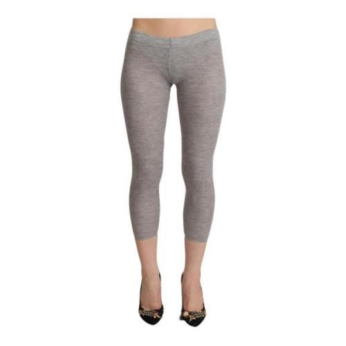 Grå Slim-Fit Cropped Leggings