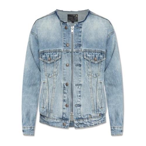 Denimjakke med vintageeffekt