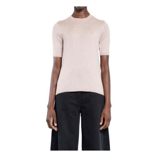 Silk Cashmere Strik Crewneck Sweater