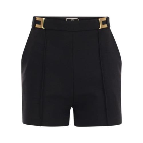 Crepe shorts med logo plaques