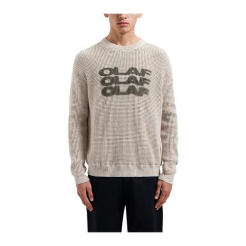 Vaffelstrikket Crewneck Sweater