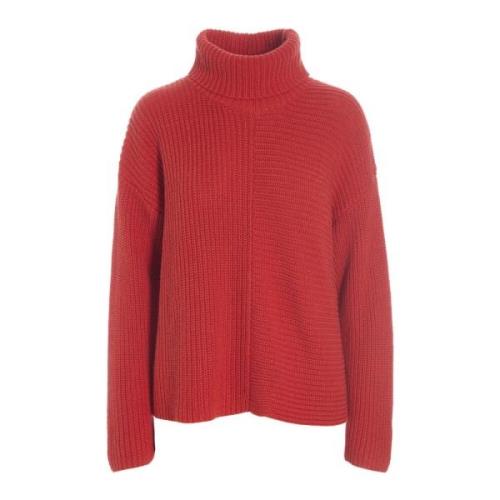 Gamine Knit Turtleneck Sweater Lava