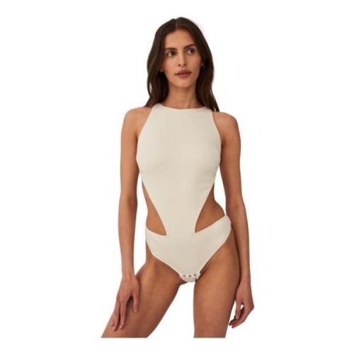 Creme Bodysuit med Udskæringer