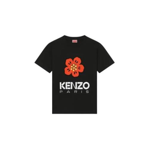 Boke Flower Placed T-shirt Sort