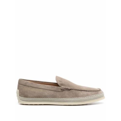 Grå Ruskind Slip-On Loafers