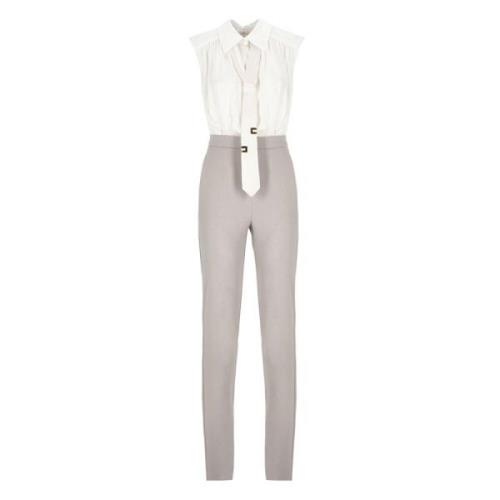 Elegant Ivory and Pearl Jumpsuit