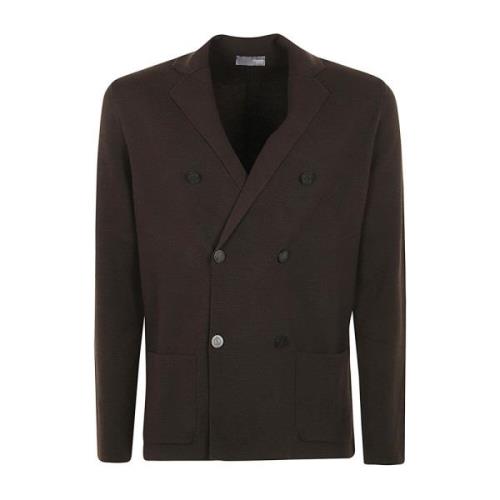 Brun Dobbelt Brystet Blazer