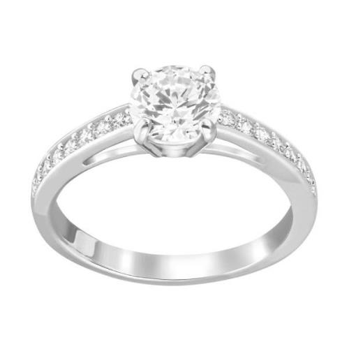 Attract Ring Pavé Hvid Rhodium