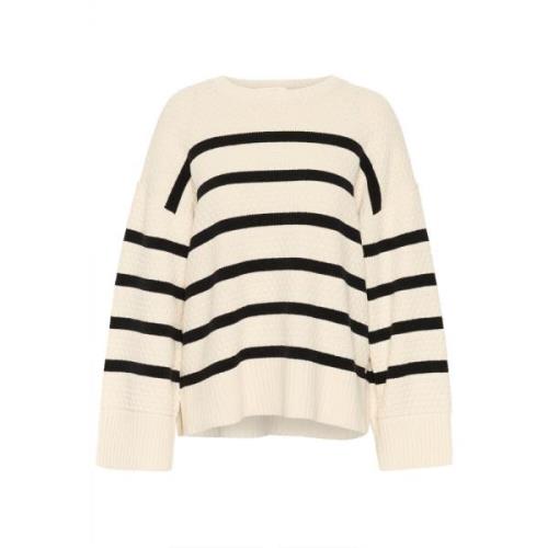 Stribet Strik Pullover Sweater