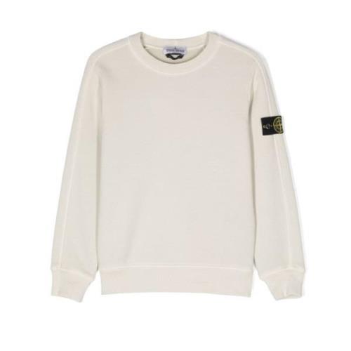 Ecru Jersey Crew Neck Sweater