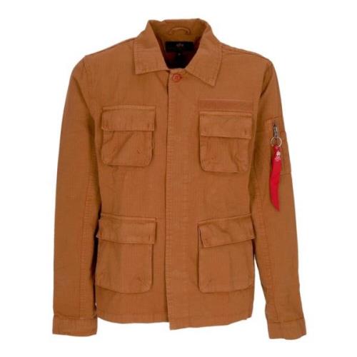 Ripstop Cargo Overshirt Jakke Hazel Brown