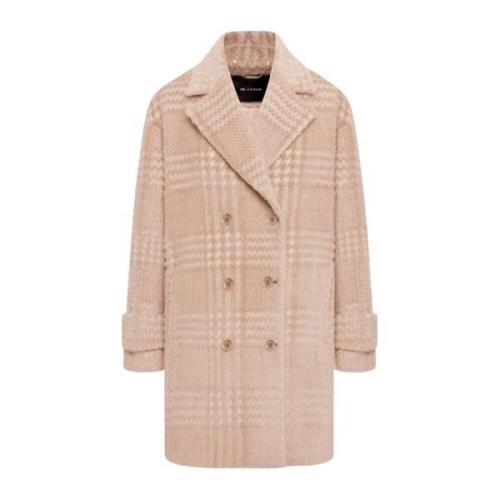 Glen Plaid Alpaca Wool Pea Coat