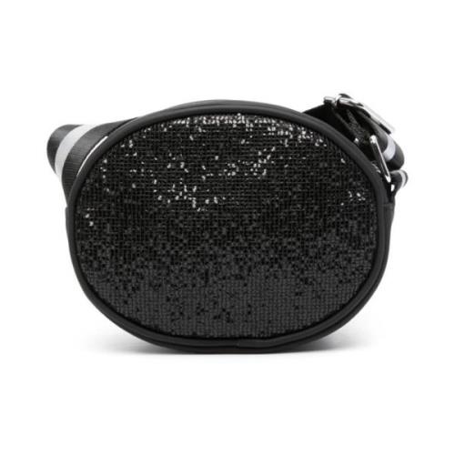 Sort Glitter Skuldertaske